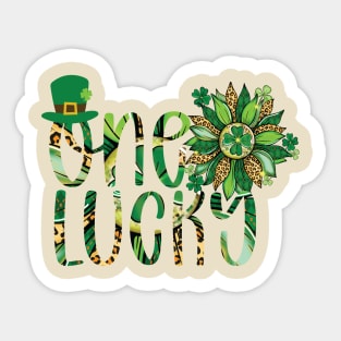 one lucky st patricks day gift Sticker